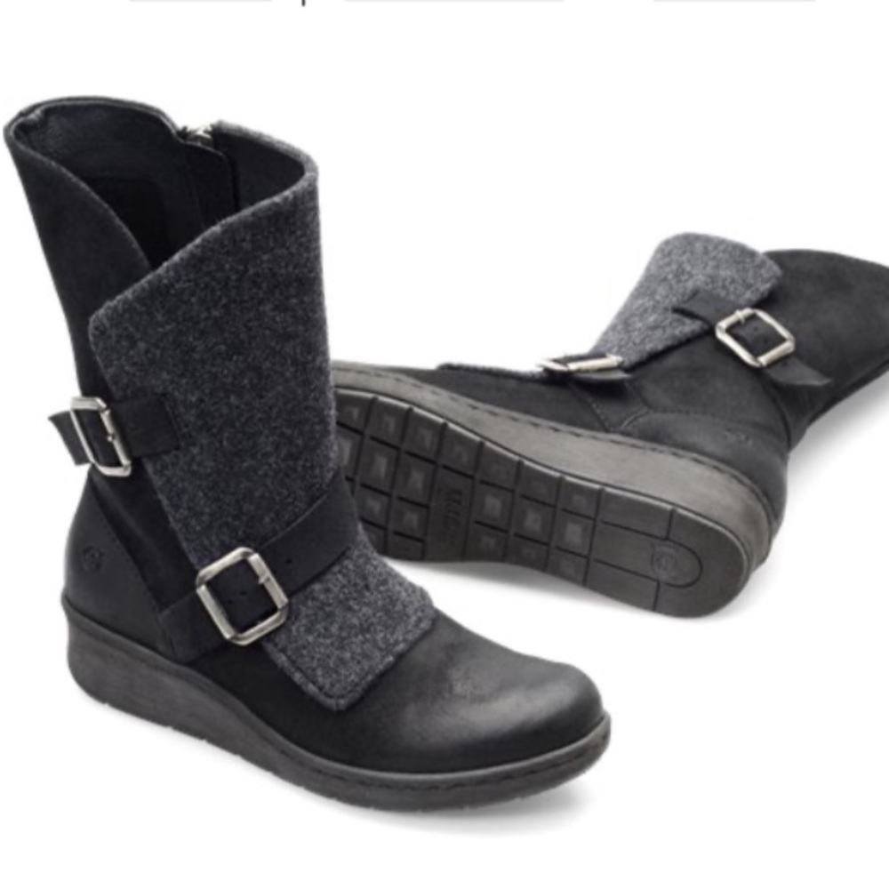 Born Black Boots Size 10 Worn Only 1x